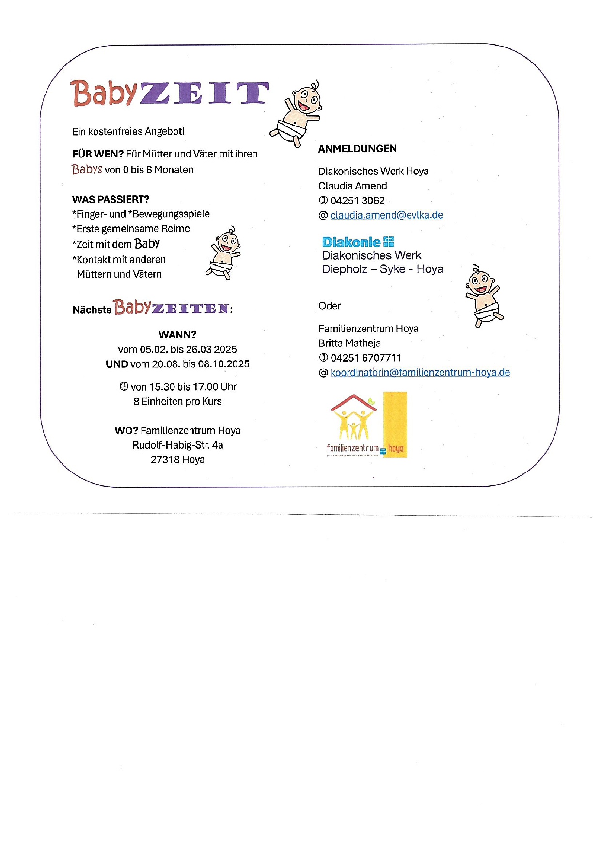BabyZEIT in Hoya