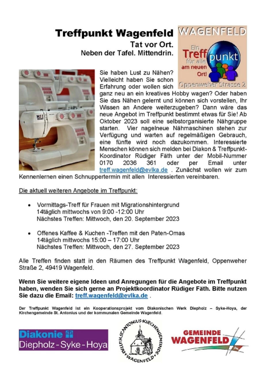 Aktuelles aus dem Treffpunkt Wagenfeld